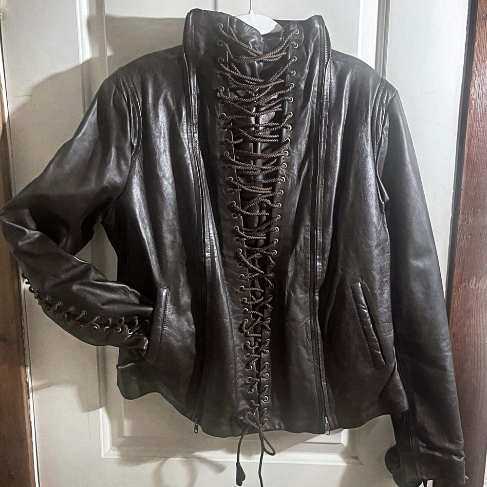 NWT Custom Leather Motorcycle Jacket